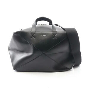 Loewe Puzzlefold Duffle Boston Bag Leather Black